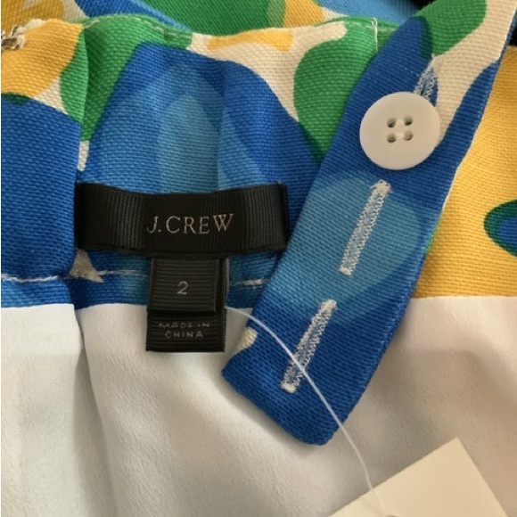 J. Crew Style G4055 Morning Floral Green Blue Sleeveless Shift Dress - Picture 4 of 7